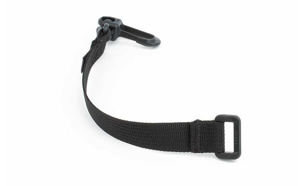 An 8" Utility Strap, colored black.